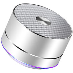 Bluetooth Mini Lautsprecher Wireless Speaker Boxen K01 für Samsung Galaxy A6 2018 Silber