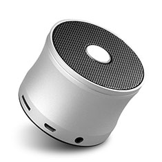 Bluetooth Mini Lautsprecher Wireless Speaker Boxen S04 für Samsung Galaxy A6 2018 Silber
