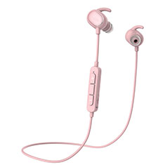Bluetooth Wireless Stereo Ohrhörer Sport Kopfhörer In Ear Headset H43 für Xiaomi Redmi A2 Plus Rosa