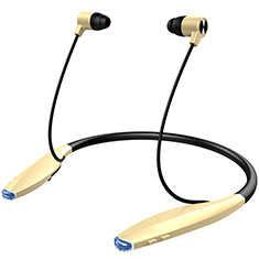 Bluetooth Wireless Stereo Ohrhörer Sport Kopfhörer In Ear Headset H51 für Vivo X80 5G Gold