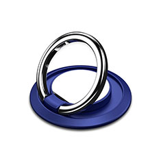 Fingerring Ständer Magnetische Smartphone Halter Halterung Universal H10 für Wiko View 2 Pro Blau