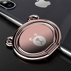 Fingerring Ständer Magnetische Smartphone Halter Halterung Universal S14 für Samsung Galaxy A3 2017 Rosegold