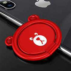 Fingerring Ständer Magnetische Smartphone Halter Halterung Universal S14 für HTC Desire 22 Pro 5G Rot