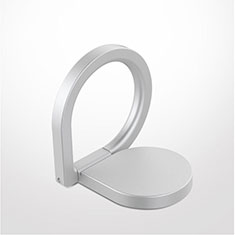 Fingerring Ständer Magnetische Smartphone Halter Halterung Universal Z08 für Oppo Ace2 Silber