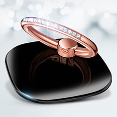 Fingerring Ständer Smartphone Halter Halterung Universal R03 für Oppo Find N2 Flip 5G Schwarz