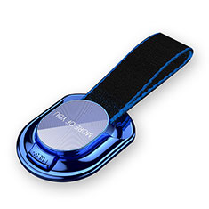 Fingerring Ständer Smartphone Halter Halterung Universal R11 für Wiko Rainbow Jam Blau