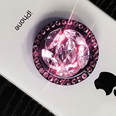 Fingerring Ständer Smartphone Halter Halterung Universal S16 für Wiko View 2 Pro Rosa