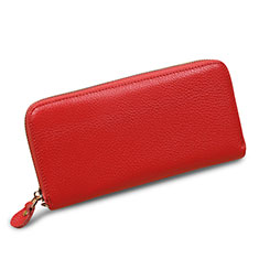 Handtasche Clutch Handbag Leder Lichee Pattern Universal H28 für Vivo Y30 5G Rosa
