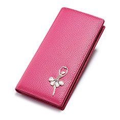 Handtasche Clutch Handbag Schutzhülle Leder Dancing Girl Universal für Vivo Y100A 5G Pink