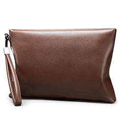 Handtasche Clutch Handbag Schutzhülle Leder Universal für Sharp Aquos R7s Braun
