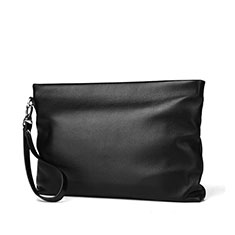 Handtasche Clutch Handbag Schutzhülle Leder Universal H20 für Vivo Y35 4G Schwarz