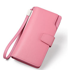 Handtasche Clutch Handbag Schutzhülle Leder Universal H38 für Vivo iQOO 11 Pro 5G Rosa