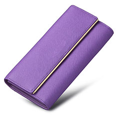 Handtasche Clutch Handbag Schutzhülle Leder Universal K01 für HTC Desire 21 Pro 5G Violett