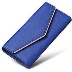 Handtasche Clutch Handbag Schutzhülle Leder Universal K03 für Sharp Aquos R7s Blau