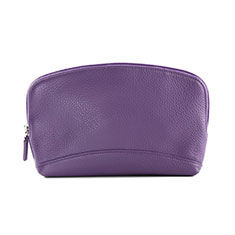 Handtasche Clutch Handbag Schutzhülle Leder Universal K14 für HTC Desire 21 Pro 5G Violett