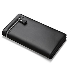 Handtasche Clutch Handbag Tasche Leder Universal H06 für Xiaomi Redmi Note 11 4G 2021 Schwarz