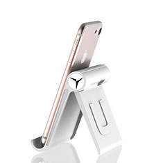 Handy Ständer Smartphone Halter Halterung Stand Universal K27 für Samsung Galaxy A35 5G Silber