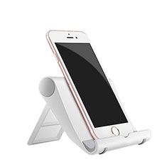 Handy Ständer Smartphone Halter Halterung Stand Universal für Sharp Aquos wish3 Weiß