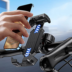 Handyhalterung Fahrrad Halterung Universal Motorrad HandyHalter Lenker Smartphone Bike für Handy Zubehoer Kfz Ladekabel Schwarz