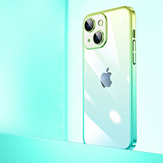 Handyhülle Hülle Crystal Hartschalen Tasche Schutzhülle Farbverlauf QC1 für Apple iPhone 15 Grün