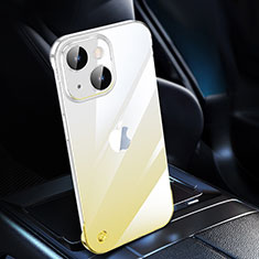 Handyhülle Hülle Crystal Hartschalen Tasche Schutzhülle Farbverlauf QC2 für Apple iPhone 15 Gelb