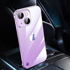 Handyhülle Hülle Crystal Hartschalen Tasche Schutzhülle Farbverlauf QC2 für Apple iPhone 15 Violett
