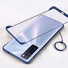 Handyhülle Hülle Crystal Hartschalen Tasche Schutzhülle H01 für Huawei Nova 7 5G Blau