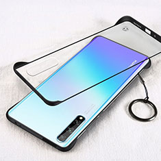 Handyhülle Hülle Crystal Hartschalen Tasche Schutzhülle H01 für Huawei Y8p Schwarz