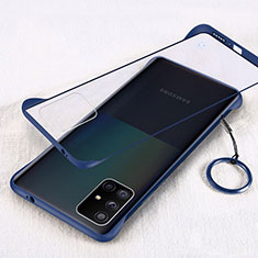 Handyhülle Hülle Crystal Hartschalen Tasche Schutzhülle H01 für Samsung Galaxy A71 5G Blau