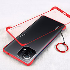 Handyhülle Hülle Crystal Hartschalen Tasche Schutzhülle H01 für Xiaomi Mi 11 Lite 5G Rot