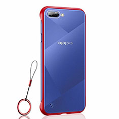 Handyhülle Hülle Crystal Hartschalen Tasche Schutzhülle H02 für Oppo A12e Rot