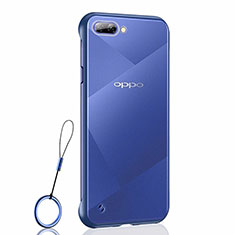 Handyhülle Hülle Crystal Hartschalen Tasche Schutzhülle H02 für Oppo A5 Blau