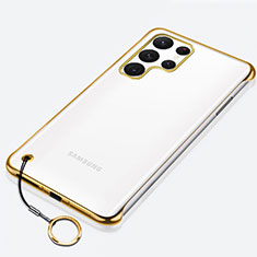 Handyhülle Hülle Crystal Hartschalen Tasche Schutzhülle H02 für Samsung Galaxy S21 Ultra 5G Gold