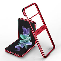 Handyhülle Hülle Crystal Hartschalen Tasche Schutzhülle H02 für Samsung Galaxy Z Flip4 5G Rot