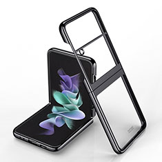 Handyhülle Hülle Crystal Hartschalen Tasche Schutzhülle H02 für Samsung Galaxy Z Flip4 5G Schwarz