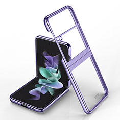 Handyhülle Hülle Crystal Hartschalen Tasche Schutzhülle H02 für Samsung Galaxy Z Flip4 5G Violett