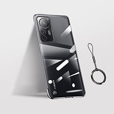 Handyhülle Hülle Crystal Hartschalen Tasche Schutzhülle H02 für Xiaomi Mi 12S Pro 5G Schwarz