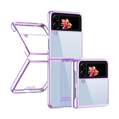 Handyhülle Hülle Crystal Hartschalen Tasche Schutzhülle H03 für Samsung Galaxy Z Flip4 5G Violett