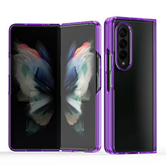 Handyhülle Hülle Crystal Hartschalen Tasche Schutzhülle H03 für Samsung Galaxy Z Fold3 5G Violett