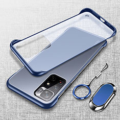 Handyhülle Hülle Crystal Hartschalen Tasche Schutzhülle H03 für Xiaomi Redmi Note 11T 5G Blau