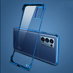 Handyhülle Hülle Crystal Hartschalen Tasche Schutzhülle H04 für Oppo Reno6 Pro+ Plus 5G Blau