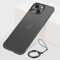 Handyhülle Hülle Crystal Hartschalen Tasche Schutzhülle H07 für Apple iPhone 15 Schwarz