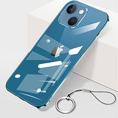 Handyhülle Hülle Crystal Hartschalen Tasche Schutzhülle H09 für Apple iPhone 13 Mini Blau
