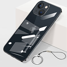 Handyhülle Hülle Crystal Hartschalen Tasche Schutzhülle H09 für Apple iPhone 15 Schwarz