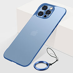 Handyhülle Hülle Crystal Hartschalen Tasche Schutzhülle H10 für Apple iPhone 15 Pro Max Blau