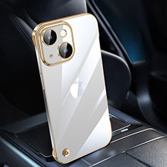 Handyhülle Hülle Crystal Hartschalen Tasche Schutzhülle QC1 für Apple iPhone 15 Gold