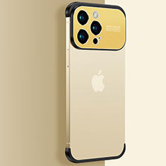 Handyhülle Hülle Crystal Hartschalen Tasche Schutzhülle QC3 für Apple iPhone 15 Pro Gold