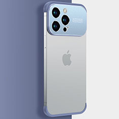 Handyhülle Hülle Crystal Hartschalen Tasche Schutzhülle QC3 für Apple iPhone 15 Pro Max Blau