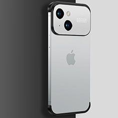 Handyhülle Hülle Crystal Hartschalen Tasche Schutzhülle QC3 für Apple iPhone 15 Silber