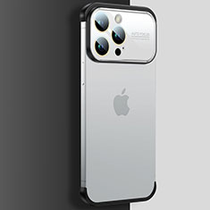 Handyhülle Hülle Crystal Hartschalen Tasche Schutzhülle QC4 für Apple iPhone 14 Pro Max Silber